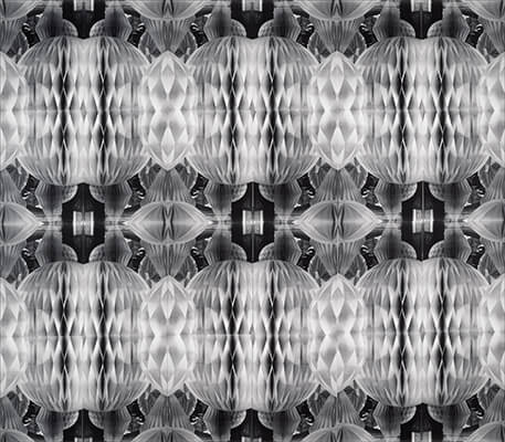 silver gelatin photo collage, Paper Lanterns, by Adrienne Moumin.
